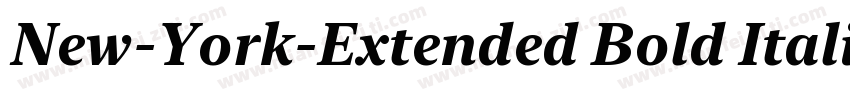 New-York-Extended Bold Italic字体转换